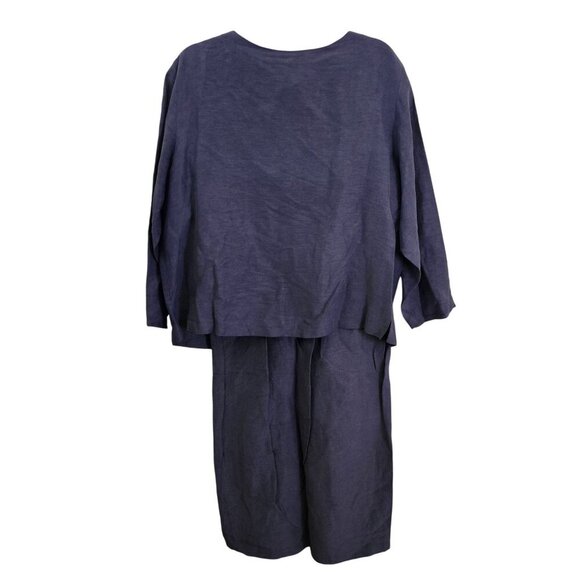 Eileen Fisher Vintage Linen Silk Lagonlook Minimalist Maxi Skirt Set Size M/L - Picture 2 of 9